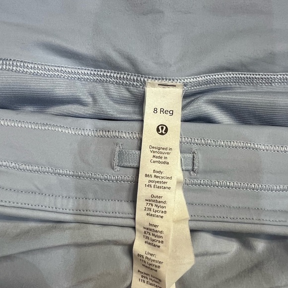 Lululemon Run Speed shorts, pale blue, 8, excellent condition - Picture 5 of 6